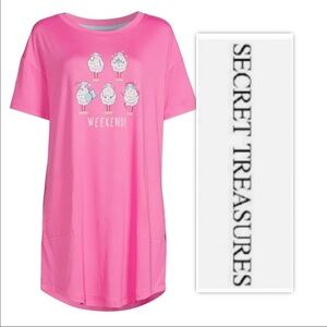 Secret Treasures Pink Plus Size Sheep Weekend Sleepshirt